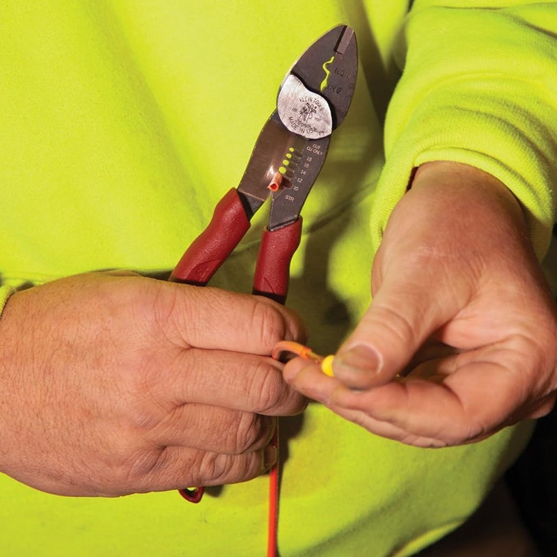 Klein Tools 2005N Wire Cutter, Made in USA, Stripper, Crimper Tool, Strips 10-18 AWG Stranded, Crimps 10-22 AWG Terminals, with Shear Cutter - Image 5