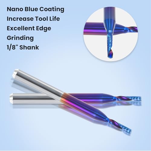 HQMaster 10-Pack End Mill Milling Cutter 1.5mm Cutting Dia. Spiral Router Bits CNC Bits 1-Flute Single Edged Cutting Engraving Bits Tungsten Steel 6mm Flute Length, 38.5mm OAL - Image 5
