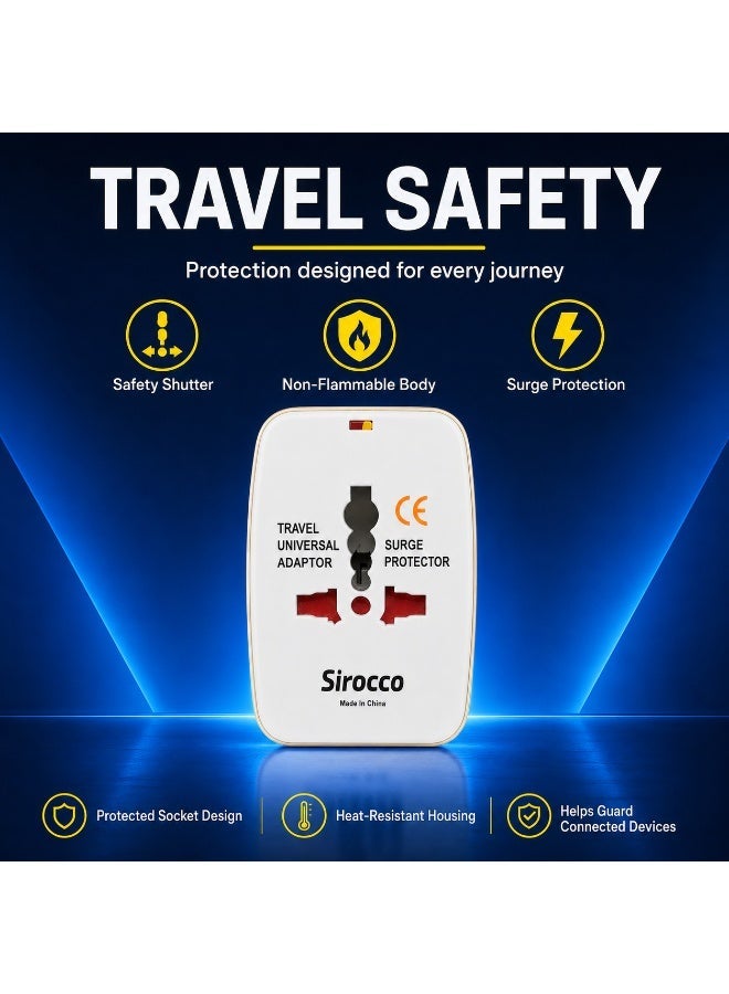 SIROCCO Travel Adaptor Universal All-In-One With Surge Protection, Sirocco 931L - Image 3