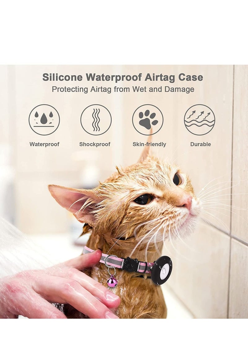 Altheqa airtag holder cat collar with bell safety buckle kitten collar - Image 4