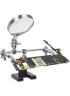 Hobi Mekatronik Third Hand Electronic Pcb Card Holder with Magnifier  - Image 1