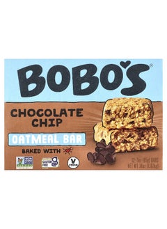 Bobo's Oat Bars Bobo's Oat Bars, Oatmeal Bar, Chocolate Chip, 12 Bars, 3 oz (85 g) Each  - Image 1