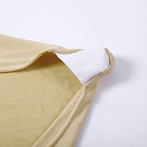 Peomeise 12pcs Stretch Spandex Chair Cover for Wedding Party Dining Banquet Event (Champagne, 12) - Image 2