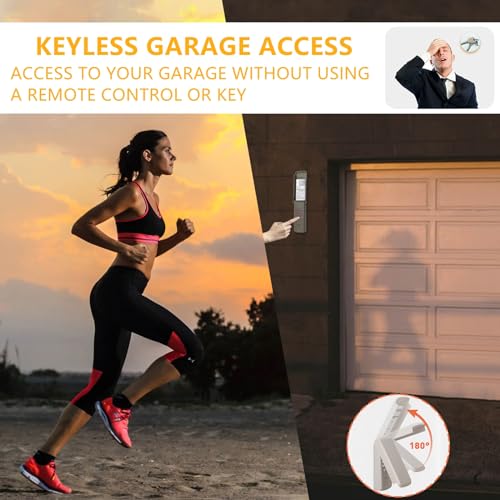 Acvoce Garage Door Opener Keypad for Liftmaster Chamberlain Craftsman Openers with Learn Button, Replaces 877MAX G940EV-P2 878MAX 377LM 977LM 877LM 66LM, Wireless Keyless Entry Outside Remote - Image 4