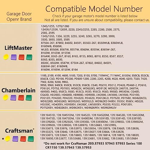 Acvoce Garage Door Opener Keypad for Liftmaster Chamberlain Craftsman Openers with Learn Button, Replaces 877MAX G940EV-P2 878MAX 377LM 977LM 877LM 66LM, Wireless Keyless Entry Outside Remote - Image 3