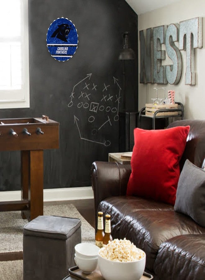 FOCO Carolina Panthers NFL Metal Bottlecap Wall Sign, 13 Inch — Distressed Vintage Style, Officially Licensed - Image 4