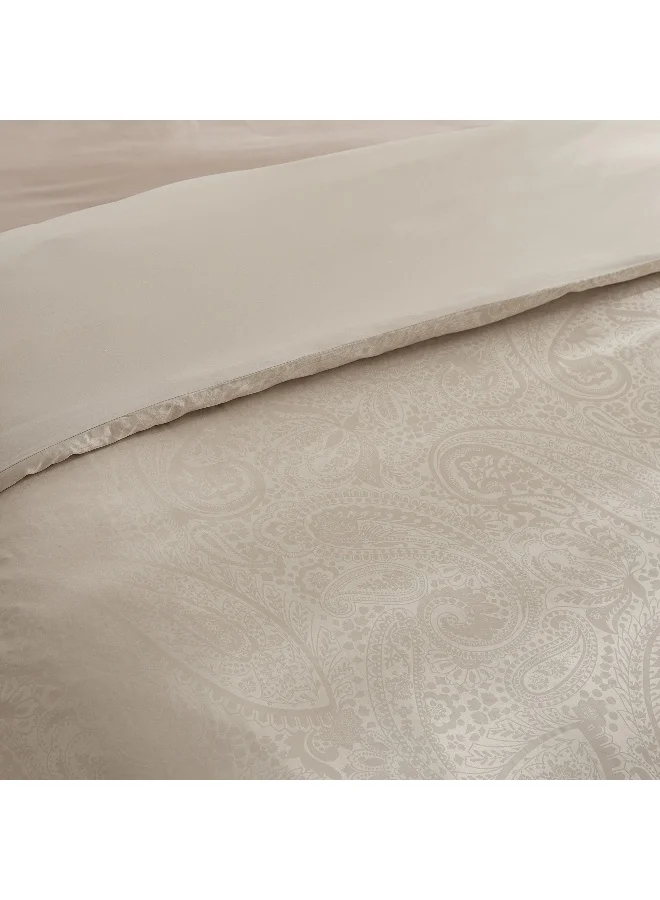 Home Box Opulent Luxe Printed 3-Piece Cotton Jacquard Super King Duvet Cover Set - 220x240 cm