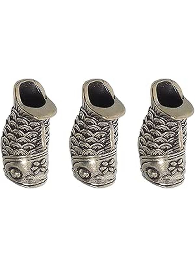 Vintage Copper Koi Fish Pendant Charm Set Antique Metal Beads for Jewelry Making - Image 1