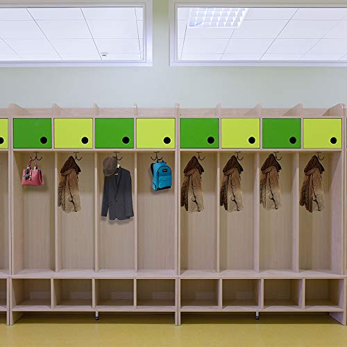 Picowe 6 Pcs Double Prong Ceiling Hook - Under Shelf Coat Hooks Bathroom Towel Bedroom Robe Hook for Hanging Baseball Cap, Coat, Clothes and Jewelry (Black) - Image 3