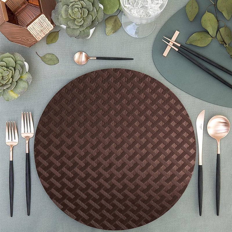 KayJen 45cm x 5m Coffee Brown AntiSlip Mat FoodGrade EVA Shelf Liner for Fridge Kitchen Drawers Tables Washable Check Pattern - Image 5