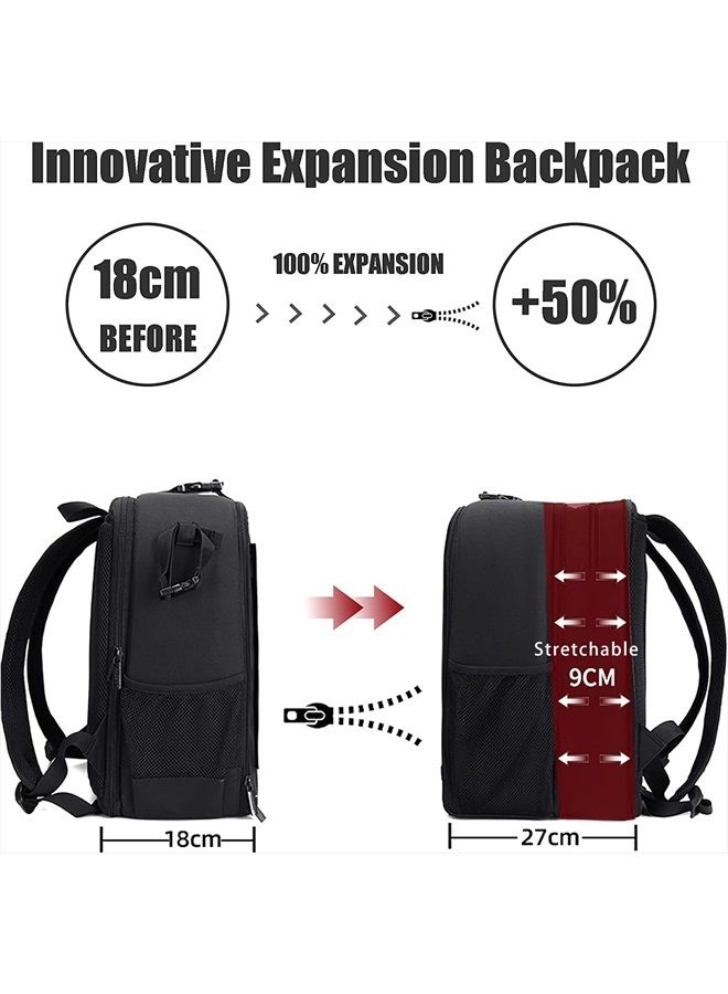 Caden Camera Backpack Bag Professional for DSLR/SLR Mirrorless Camera Waterproof, Camera Case Compatible for Sony Canon Nikon Camera and Lens Tripod Accessories (Large, 5.0 Black) - Image 4