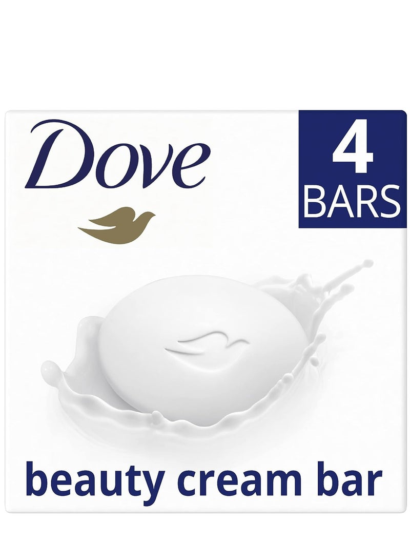 أصلي مع ¼ كريم مرطب من صابون بيوتي بار لبشرة أكثر نعومة ونعومة وصحة 4 × 90 جم