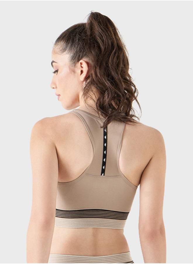 Kappa - Logo Printed Racerback Bra - Image 1