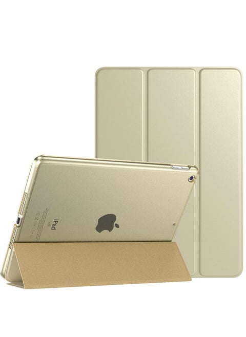 iPad 10.2 Case - Compatible with 9th Generation (2021), 8th Generation (2020), 7th Generation (2019) - Slim Translucent Hard PC Protective Smart Cover with Stand - Gold