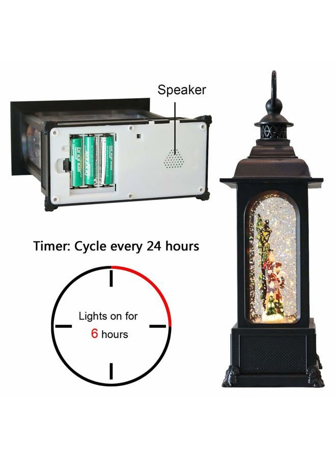 Wondise Christmas Musical Snow Globe Lantern with 6 Hour Timer, 11.2 Inch USB Cord & Battery Operated Spinning Water Glitters Lighted Singing Snow Globe Lantern Christmas (Nativity) - Image 4