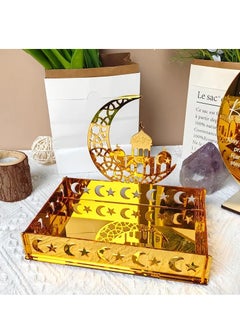 Home Care Elegant Ramadan Festival Acrylic Fruit Plate & Jewelry Organizer - Versatile for Daily Decor & Celebrations, No Power Needed  - Image 1