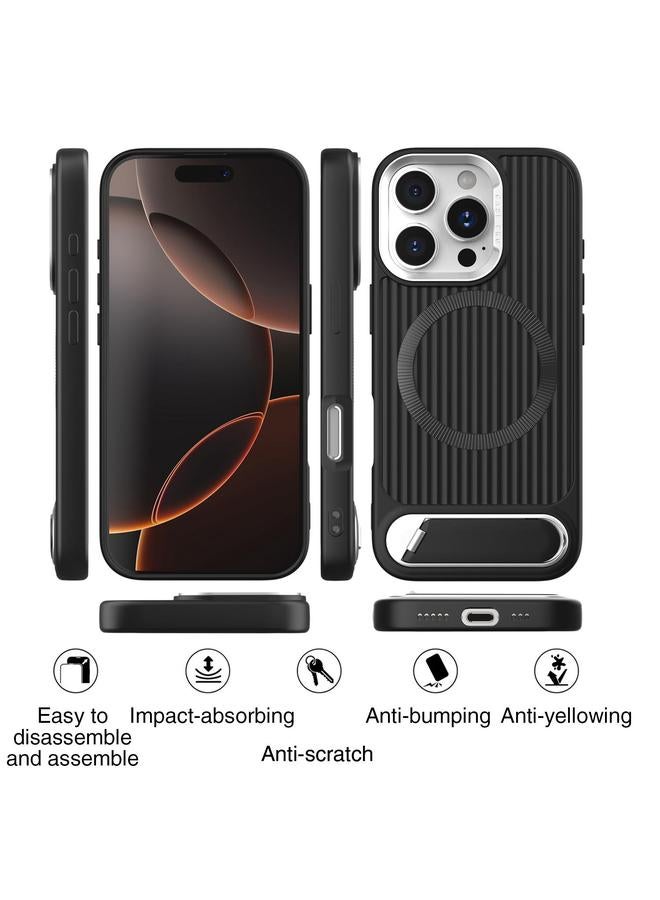 Zaboon Case For iPhone 12 Vertical Lines Invisible Flat Holder MagSafe Phone Case - Image 3