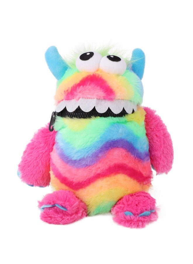 Toyland® 9" (23cm) Rainbow Colour Worry Monster Plush Soft Toy - Loves Eating Your Worries - Image 1