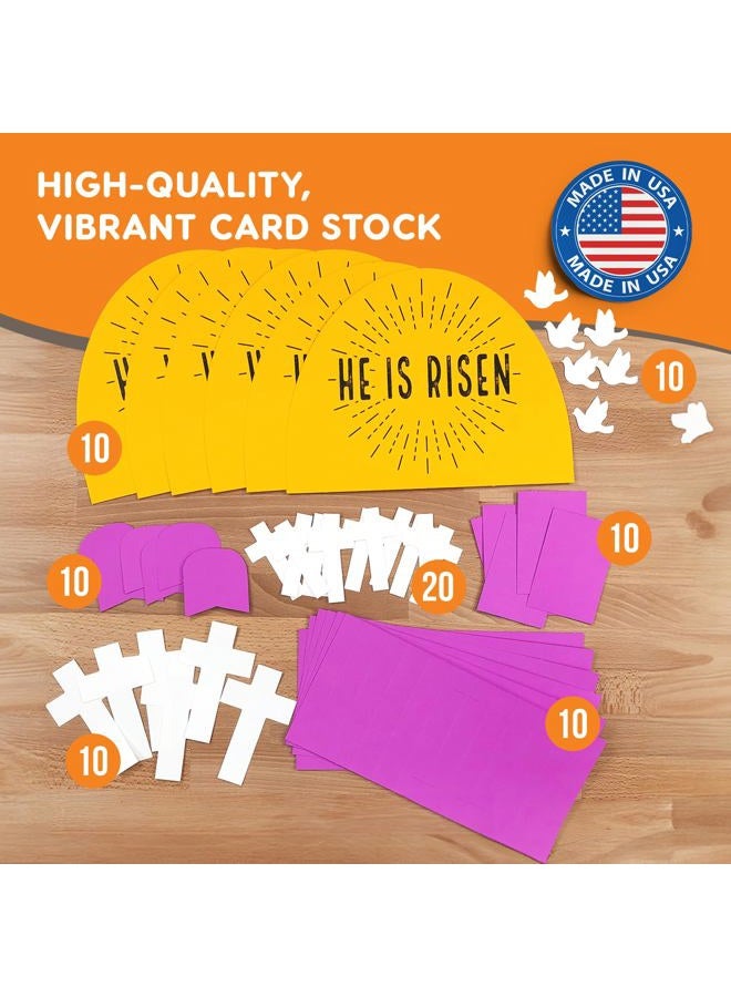 FreshCut Crafts Easter Diorama 3D Bible Craft Kit Easy 3-D Punch-Out Bible Craft Perfect for Creating Tabletop Display. Ideal for Sunday School and Classrooms, US Made Quality Card Stock. (10 Pack) - Image 3