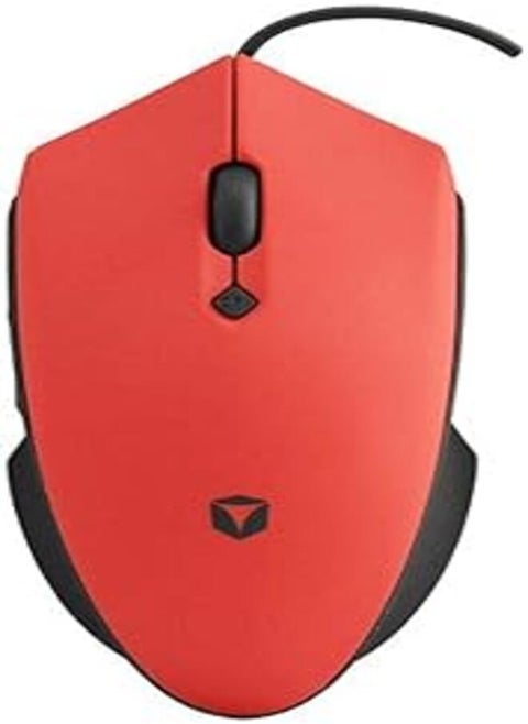 YAFOX G10 Large Gaming Mouse Wired LED Optical Mice with USB Cable Adjustbale DPI 1600 6 Buttons Extra Quiet Click for Computers - Red