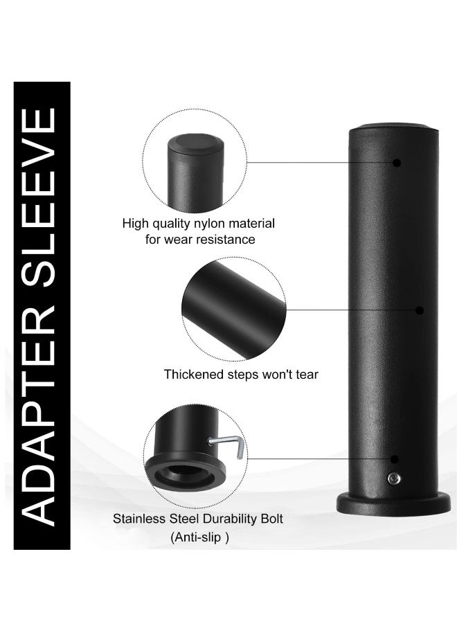 Generic 2 PCS Olympic Adapter Sleeve, for 1" Standard Barbell Bars, Heavy Duty Nylon and Removable end Cap  - Image 5