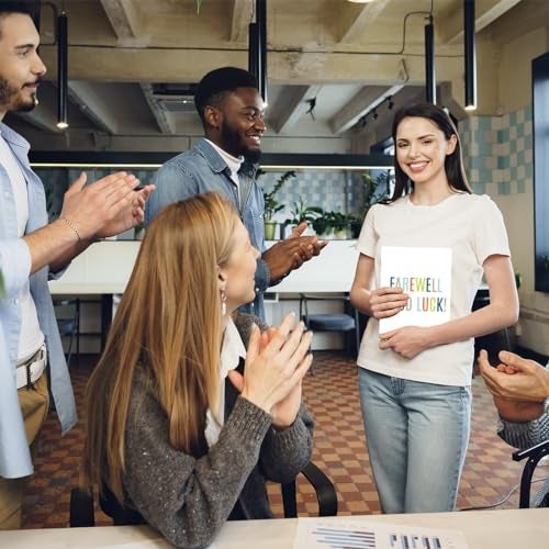 Andaz Press بطاقة وداع مضحكة كبيرة من أنداز برس مع ظرف 8.5 × 11 بوصة، بطاقة مكتب كبيرة، وداع ملون حظ سعيد! 1-عبوة، تشمل ظرف - Image 5