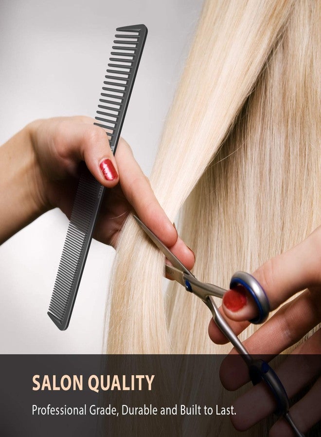 Verceys مقص ومشط حلاقة أسود من فيرسيز (S-120 Comb-6924) لقص الشعر وتشذيب اللحية والشارب (أسود 6 بوصة) مضاد للكهرباء الساكنة (مقص واحد ومشط واحد) - Image 4