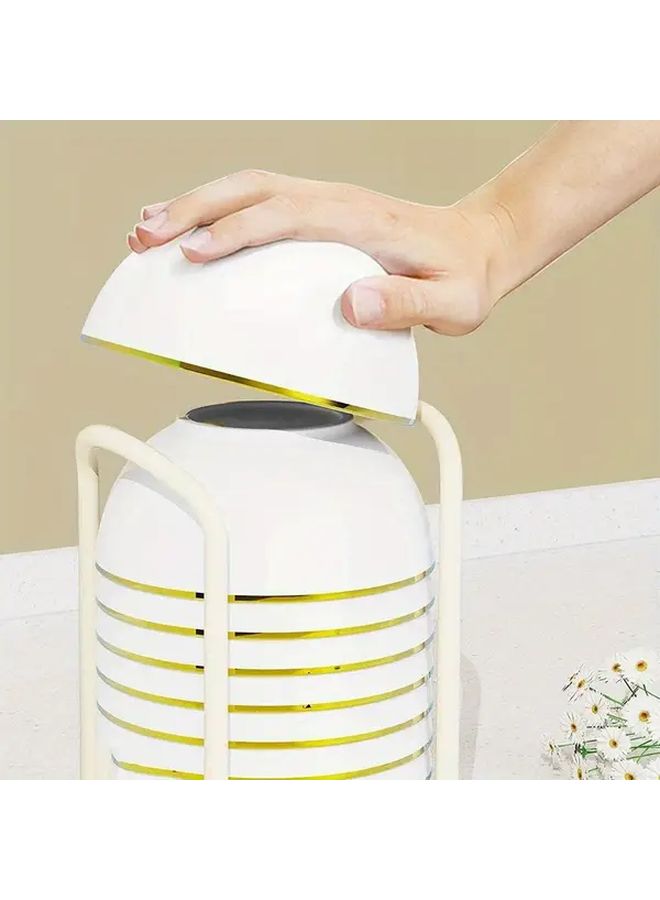Foldable Space Saving Tabletop Stand White Heavy Duty Bowl Plate Utensil And Knife Organizer Rack Compact Countertop Or Cabinet Storage Easy Clean Kitchen Organizer For Home And Commercial Use - Image 2