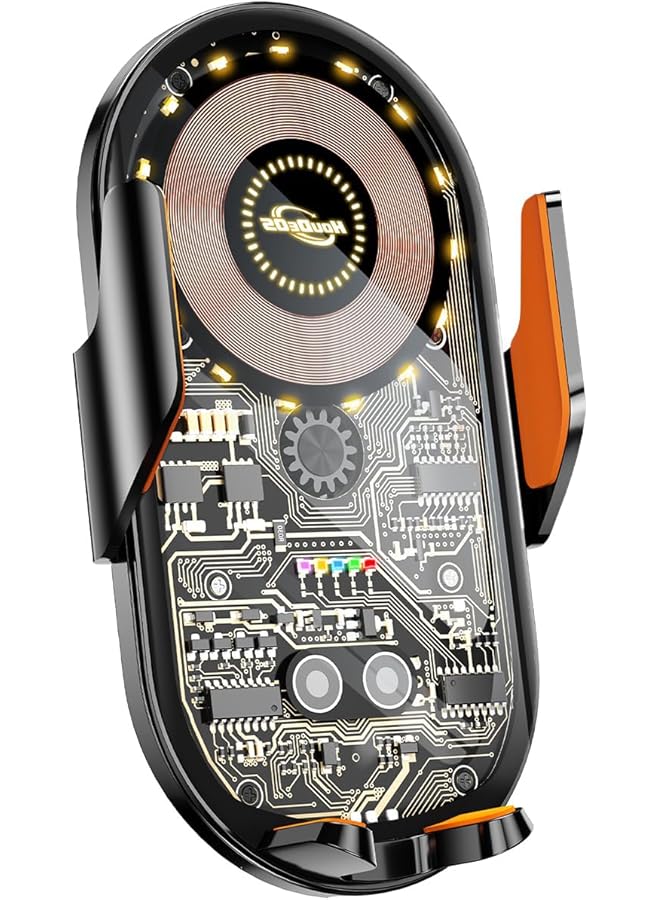 كاست ويف حامل هاتف لاسلكي للسيارة مع شحن سريع Qi 15 وات ومشبك تلقائي للأجهزة من 4.7 إلى 7.2 بوصة - Image 1