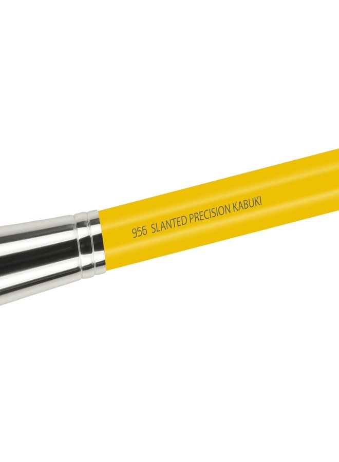 Bdellium Tools Professional Makeup Brush - Studio Series 956 Slanted Precision Kabuki - With Soft Synthetic Fibers, For Perfect Complexion (Yellow, 1pc) - Image 4