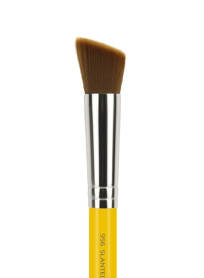 Bdellium Tools Professional Makeup Brush - Studio Series 956 Slanted Precision Kabuki - With Soft Synthetic Fibers, For Perfect Complexion (Yellow, 1pc) - Image 2