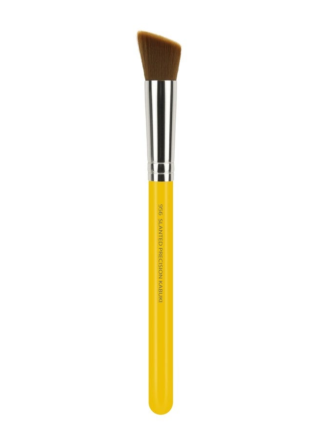 Bdellium Tools Professional Makeup Brush - Studio Series 956 Slanted Precision Kabuki - With Soft Synthetic Fibers, For Perfect Complexion (Yellow, 1pc) - Image 3