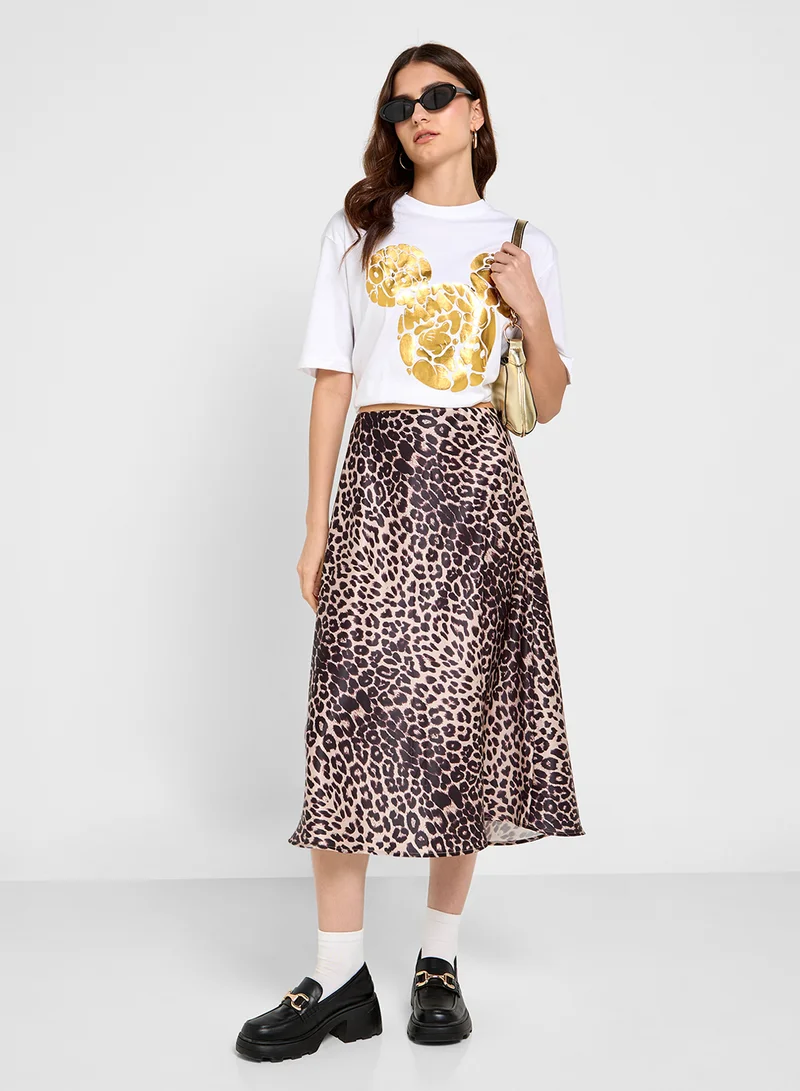ديزني Mickey Oversize Foil Print T-Shirt