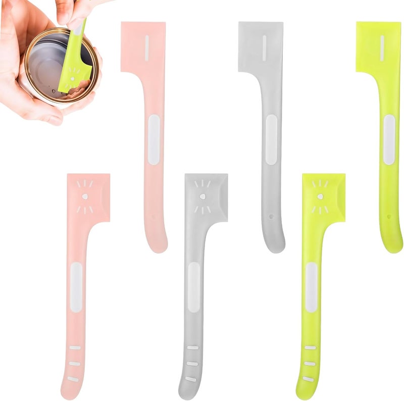 ElevateTech Pet Food Can Spoon, 6 Pcs Cat Wet Food Spoon Pet Foods Mixing Spoons Cat Spatula Dog Canned Scoop for Cats Dogs Feeding (Pink + Grey + Green) - Image 1
