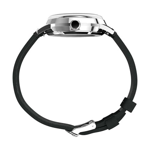 TIMEX ساعة Timex Marlin أوتوماتيكية للرجال 40 مم بحزام أسود وقرص أسود وعلبة من الفولاذ المقاوم للصدأ - Image 3