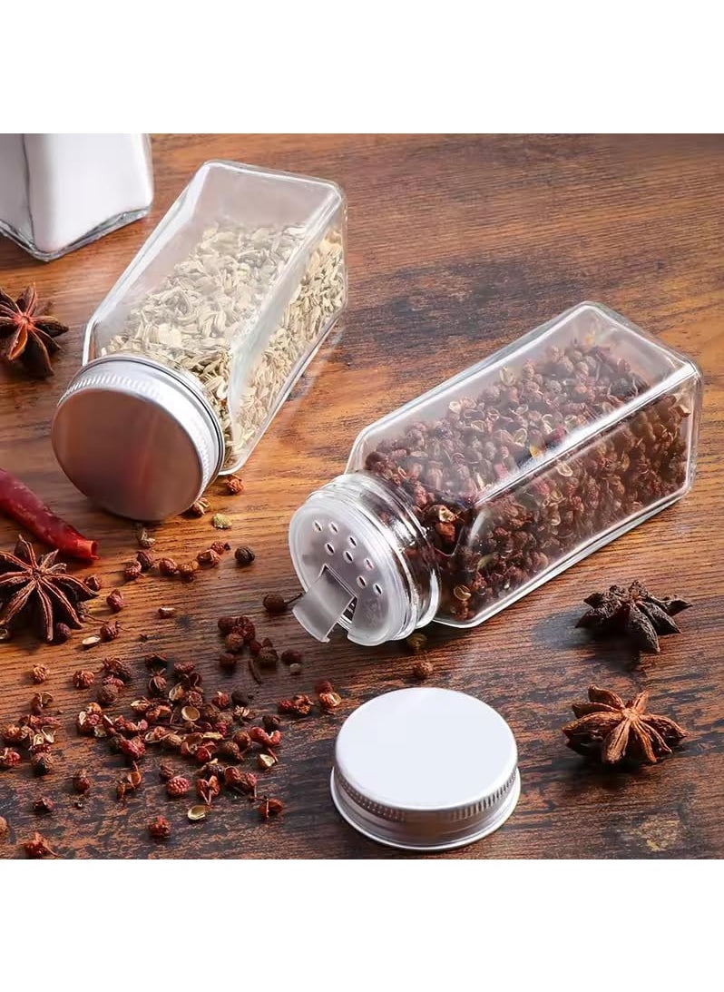 VINCENZO VINCENZO 120 ML Glass Spice Jars with LidsSpices Seasonings Sets Organizer Spice Containers Airtight Food Canisters 6  - Image 3