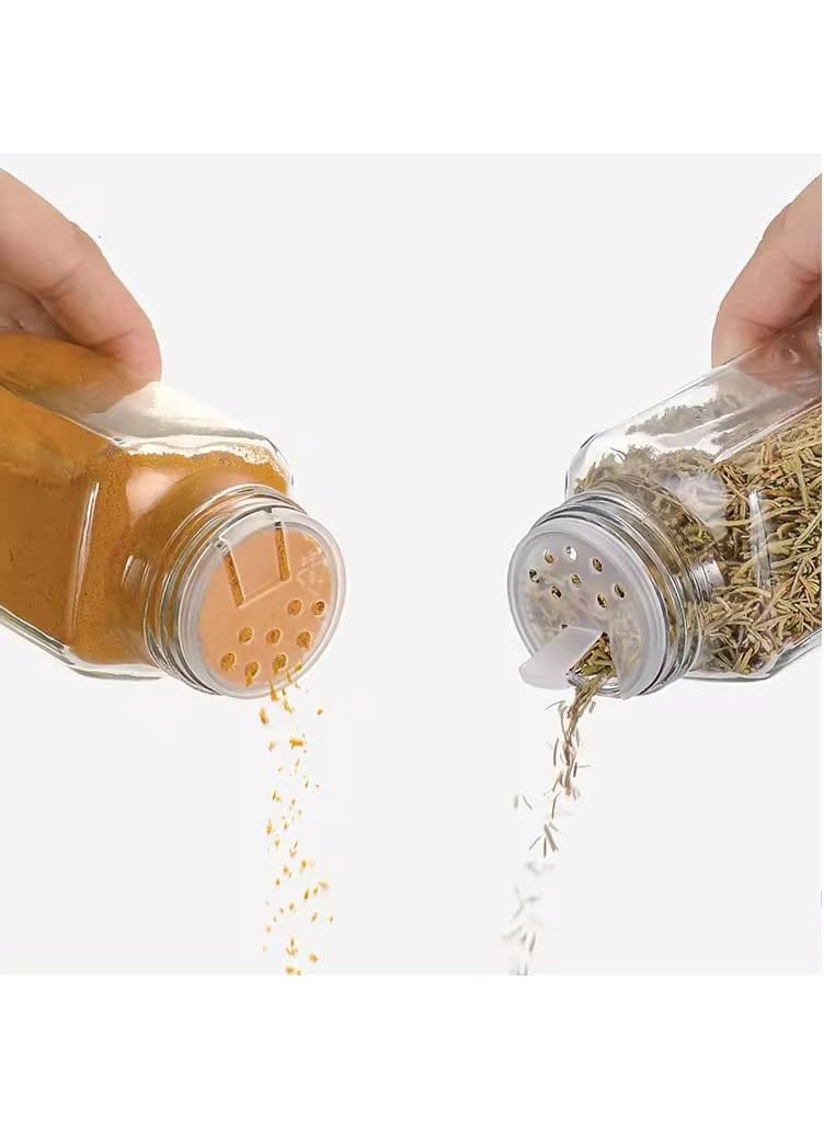 VINCENZO VINCENZO 120 ML Glass Spice Jars with LidsSpices Seasonings Sets Organizer Spice Containers Airtight Food Canisters 6  - Image 2