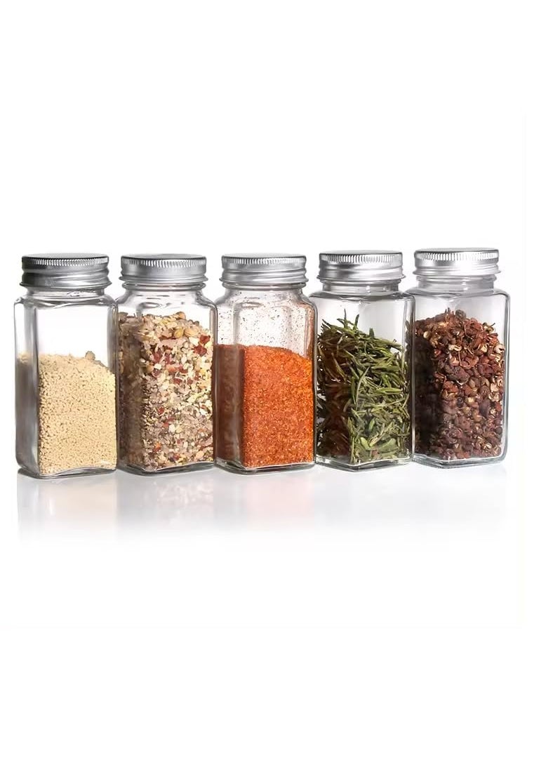 VINCENZO VINCENZO 120 ML Glass Spice Jars with LidsSpices Seasonings Sets Organizer Spice Containers Airtight Food Canisters 6  - Image 1