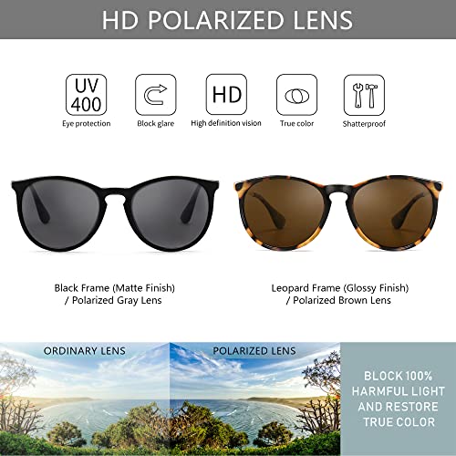 SUNGAIT Premium Vintage Round Sunglasses for Women Men Classic Retro Trendy Style - Image 2