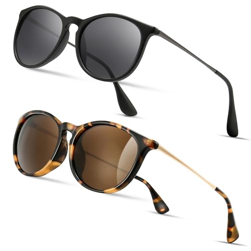 SUNGAIT Premium Vintage Round Sunglasses for Women Men Classic Retro Trendy Style - Image 1