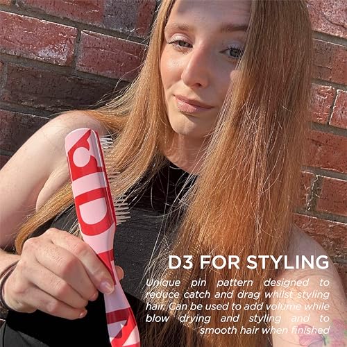 Denman D3 Curly HairBrush for Women & Men – 7 Row Detangling & Curl Defining Brush for Natural Curly, Coily, Wavy Hair – Styling Brush for Smooth defined Curls - Image 4