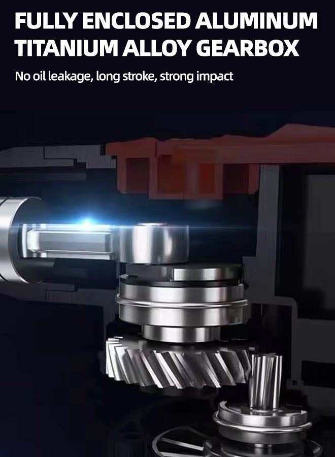 ALongDeng 1800W Heavy Duty Demolition Hammer Professional Electric Jack Hammer Concrete Breaker for Construction and Concrete Demolition Work - Image 2