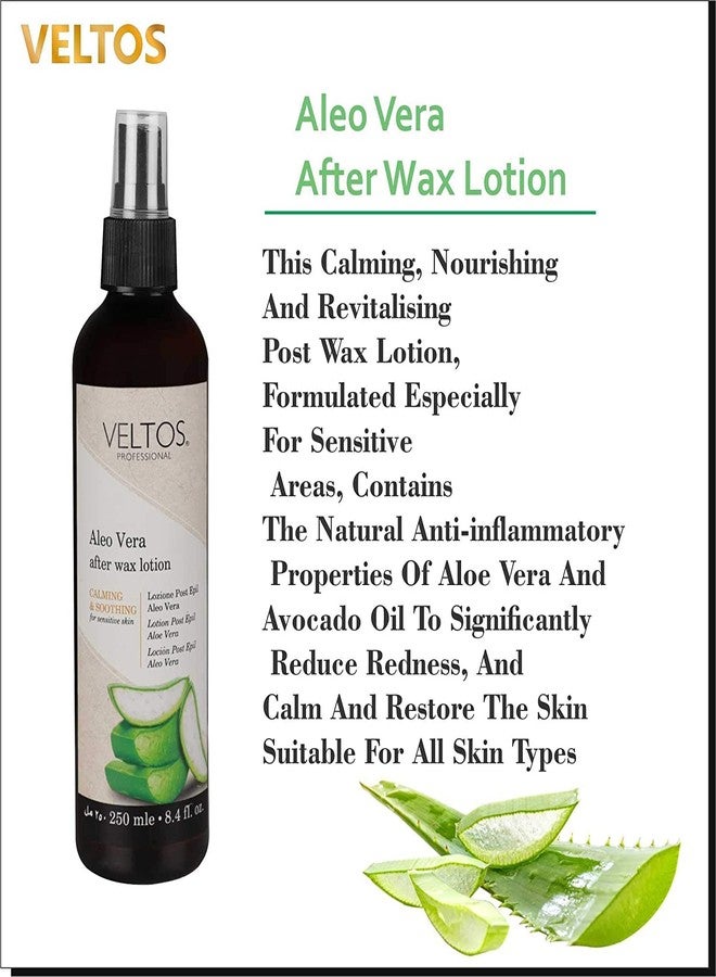 VELTOS After Wax lotion, Natural and Antiseptic Skin Care Waxing Gel, Suitable for Beauty Parlor, Salon, Spa and Hair (ALOE VERA) 250ml - Image 2