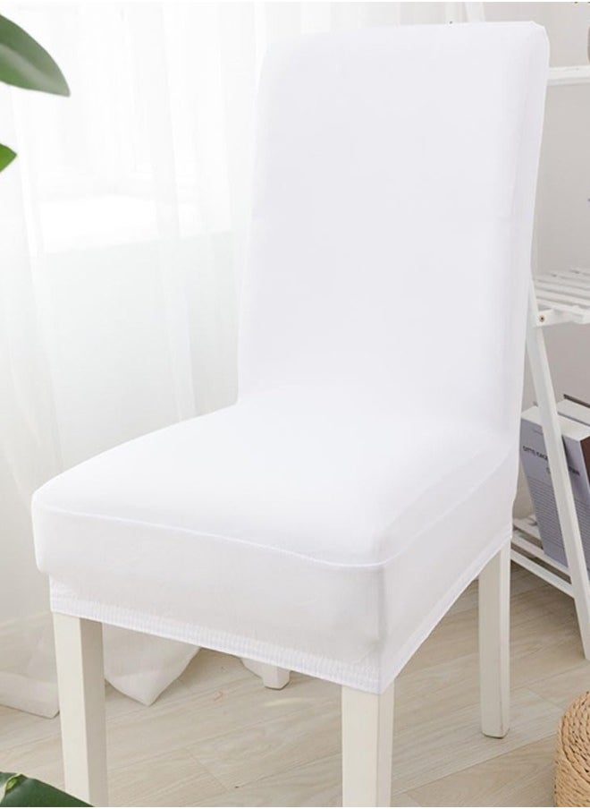 DUNISO 6 Pcs Dining Room Chair Covers，Stretchable Dining Chair Covers,Stretch Table Chair Covers,Soft Fabric Removable and Washable Fit for Dinning Room, Old Chair, Wedding Ceremony,Beige  - Image 5