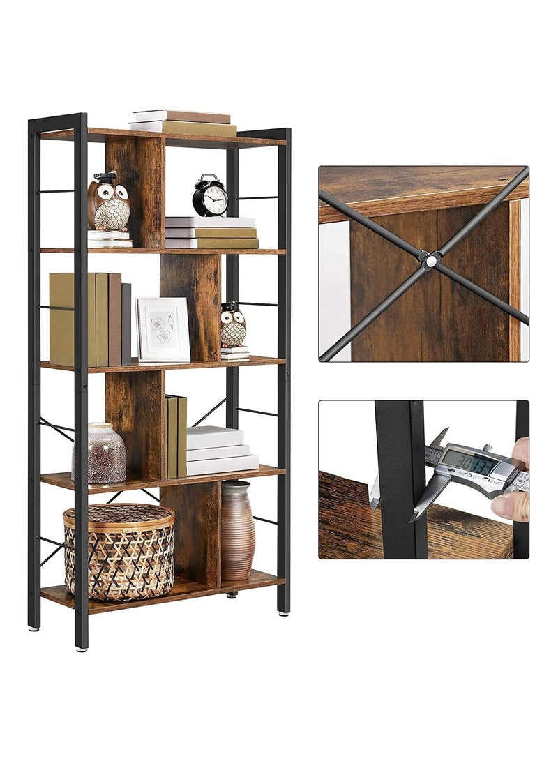Gogoya Bookshelf, 4-Tier Bookcase, Storage Shelving Unit, Display Shelf with Open Compartments for Living Room Home Office, Bedroom, Industrial - Image 3