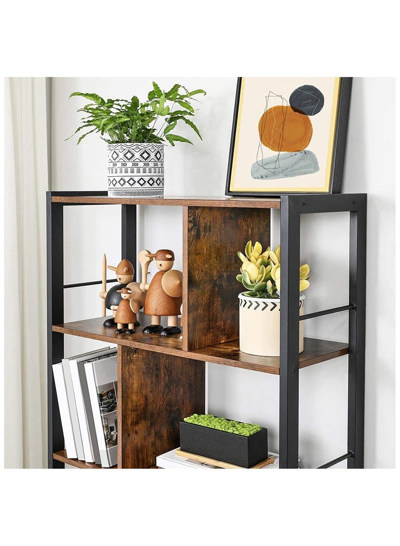 Gogoya Bookshelf, 4-Tier Bookcase, Storage Shelving Unit, Display Shelf with Open Compartments for Living Room Home Office, Bedroom, Industrial - Image 5
