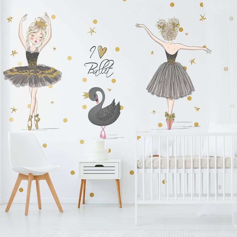 BPA Baby Girls Ballerina Swan Wall Stickers - Image 5
