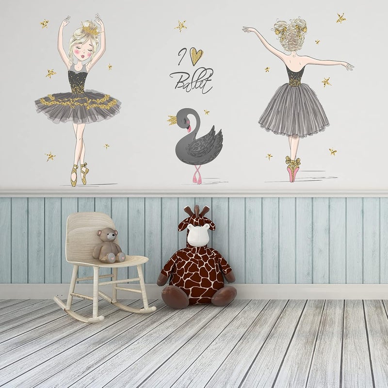 BPA Baby Girls Ballerina Swan Wall Stickers - Image 4