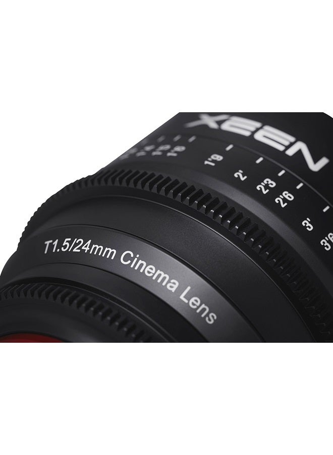 Rokinon Xeen XN24-C 24mm T1.5 Professional CINE Lens for Canon EF,Black - Image 3