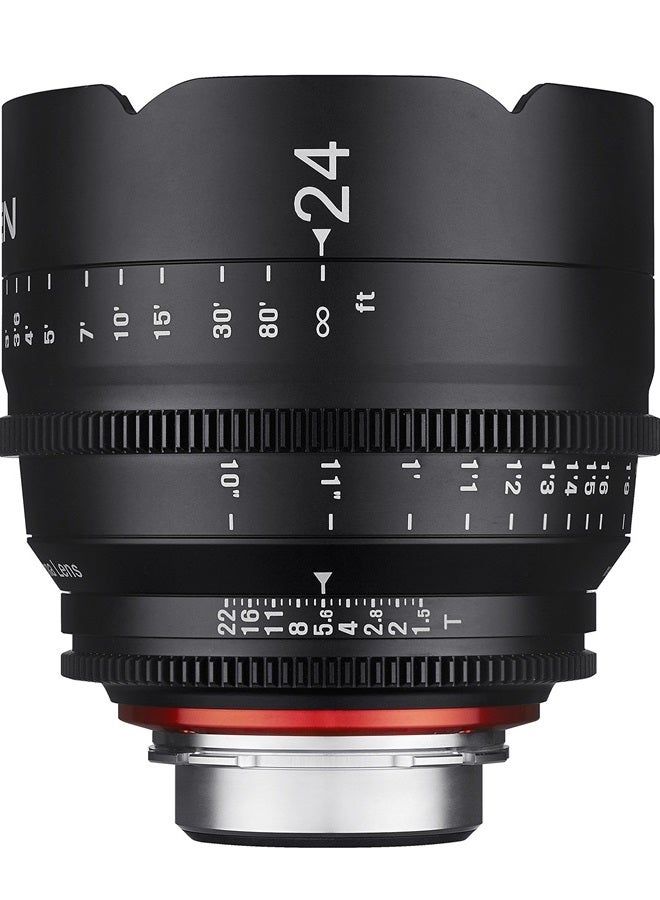 Rokinon Xeen XN24-C 24mm T1.5 Professional CINE Lens for Canon EF,Black - Image 1